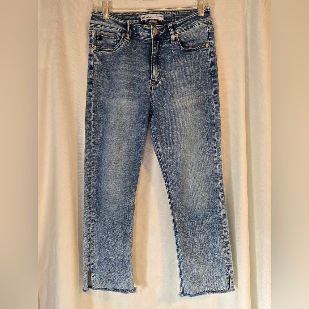 KanCan Blue Denim Jeans with Button Accent